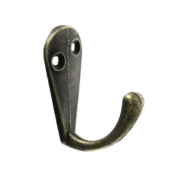 Großhandel – Einzelhaken für Kleidung, Mantel, Robe, Geldbörse, Hut, Haken, Aufhänger, Antik-Bronze, 3,4 cm x 1,4 cm