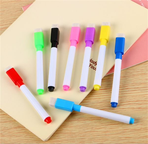 Großhandel Whiteboard-Marker Magnetischer Whiteboard-Stift Trocken abwischbare Whiteboard-Marker Magnetstifte Eingebauter Radiergummi Büroschulbedarf JL1708