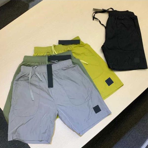 Praia 2023 Shorts de verão Masculino Calça curta Moda Correndo solto Secagem rápida Processo de lavagem de tecido puro Moderno Casual Hip-hop Ins Pedras Lazer tendência 189ess