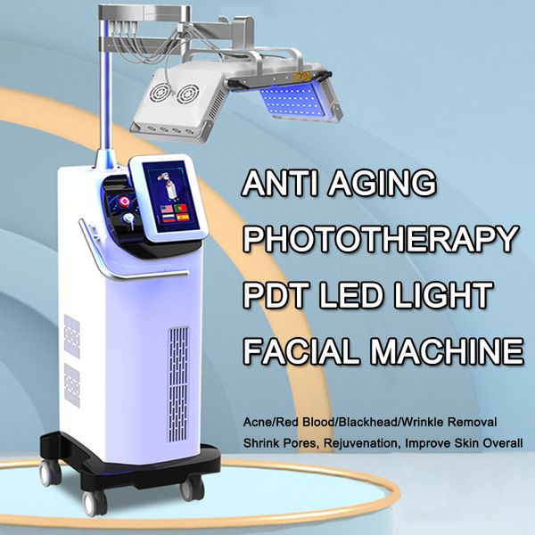 Máquina de fototerapia para cuidados com a pele PDT LED Light Remove rugas Acne Vasos sanguíneos vermelhos Salpicos Photon Skin Resurfacing SPA Salon Equipment com 4 painéis de laser
