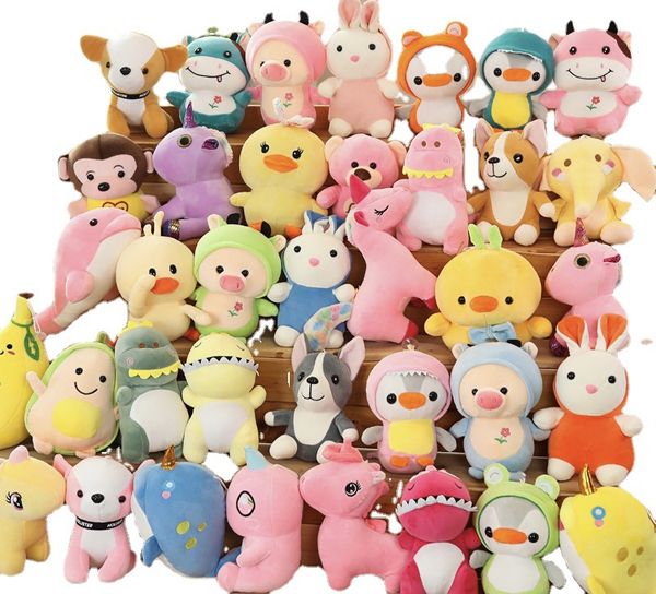 Giocattoli per animali da peluche peluche di anime peluche 100 bambole da astuzia per bambini all'ingrosso decorazioni per la casa decorazioni per la casa ragazzi ragazze compleanno natalizi 18-25 cm