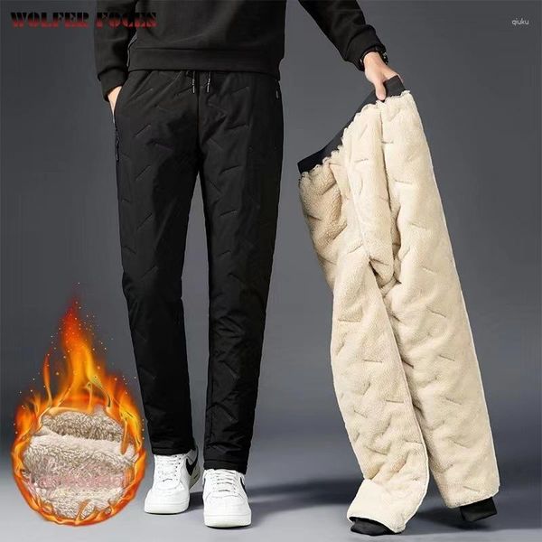 Pantaloni da uomo Inverno Spessa Caldo Outdoor Pantaloni foderati termici Jogger Camping Alpinismo Fleece Pantaloni sportivi da uomo taglie forti