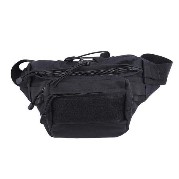 Mochila de cintura tática utilitária para uso externo Bolsa para acampamento Caminhada Cintura Garrafa de água Bolsa para cinto Camuflagem Fanny Pack204D