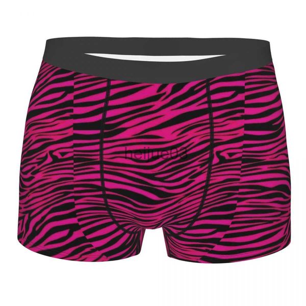 Slip Mutandine Gothic Pink Zebra Stripes Intimo da uomo Boxer Pantaloncini Mutandine Sexy Mutande traspiranti per Homme S-XXL x0726