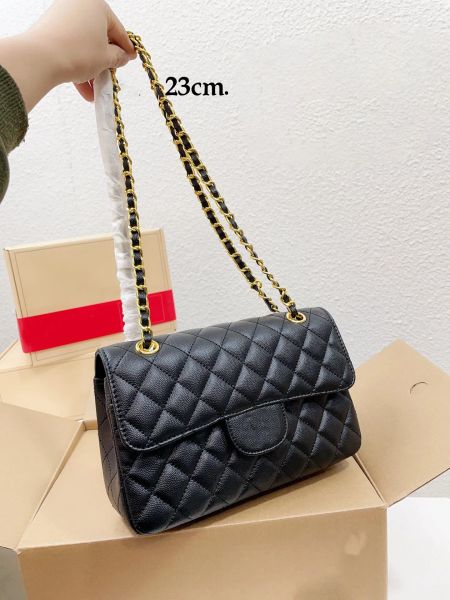 7A Großhandel Luxustasche CC Classic Flap Klassische Handtaschen mit Gold- und Silberbeschlägen Kleine Kaviartaschen Min Tote Bag Messenger Clutch Schwarze Geldbörse Beliebte Umhängetaschen