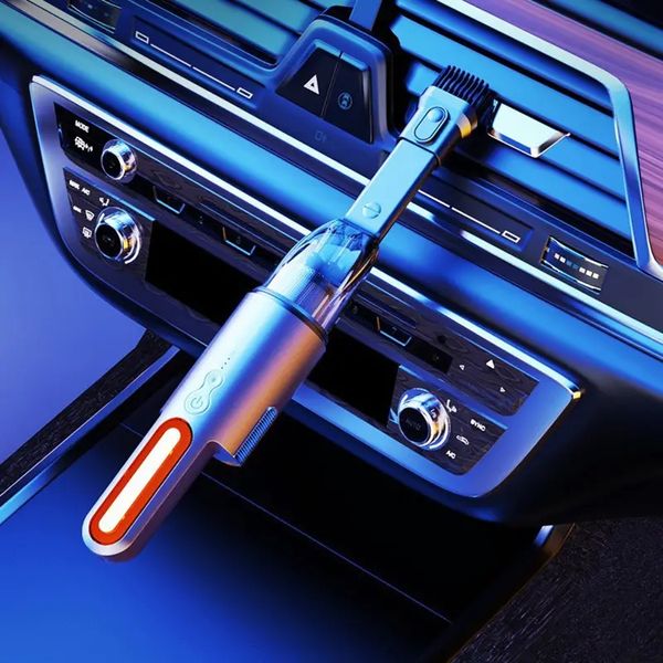 Aspirapolvere per auto portatile senza spazzole 30000Pa Aspirapolvere portatile multifunzionale senza fili con forte aspirazione con luce a LED V8