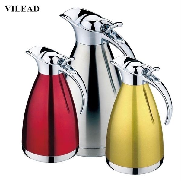 Vilead 4 Color Coffee Thermos кружка нержавеющей стали с ручкой вакуумной колб Термис чашки Garrafa Termica Water Bottle Y200107242R