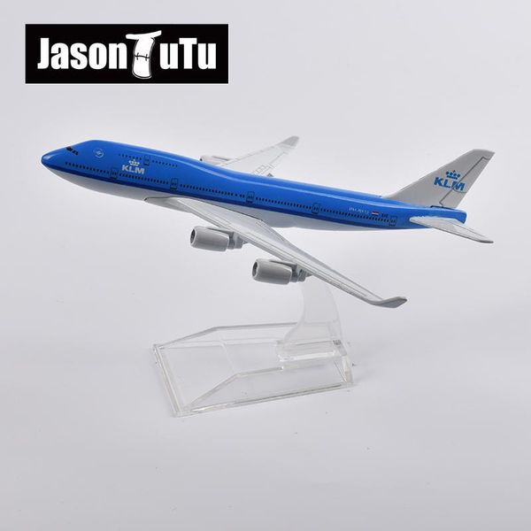 Calligrafia Jason Tutu 16 cm Klm Boeing 747 Modello di aereo Pressofuso in metallo Scala 1/400 Modello di aeroplano Collezione regalo di Dutch Airlines Drop
