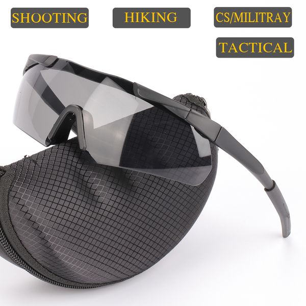 Occhiali da vista per esterni Occhiali militari antiproiettile Obiettivo HD resistente agli urti UV400 per occhiali da sole da uomo Occhiali da tiro tattici 230726