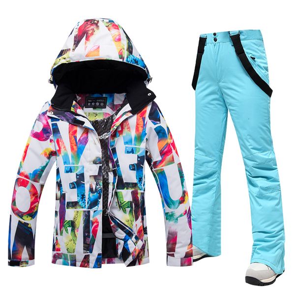 Altri articoli sportivi Tuta da sci da 30 gradi Donna Inverno Donna Snowboard e pantaloni Calda giacca da donna impermeabile Abiti da esterno Marca 230726