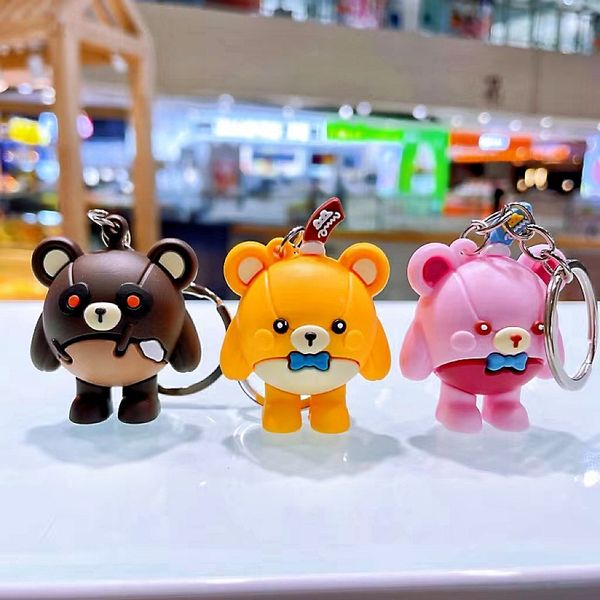 Blogueiro de moda designer de jóias Ovo dos desenhos animados Festa 3D Chaveiro Presente para o Melhor Amigo do Bebê Urso Celular Chaveiros Lanyards Chaveiros atacado YS19