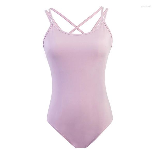 Bühnenkleidung 1 teile/los Frauen Ballett Trikots Doppel Straps Bodysuit Mädchen Erwachsene Dance Dancewear Gymnastik