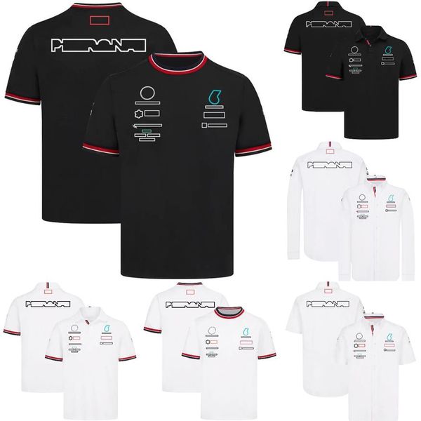 F1 Team T-Shirt Formül 1 Yarış Kısa Kollu T-Shirt Hayranları Yaz Yakası Polo Gömlekleri Sıradan Kadın Erkekler Tişört Büyük Boy