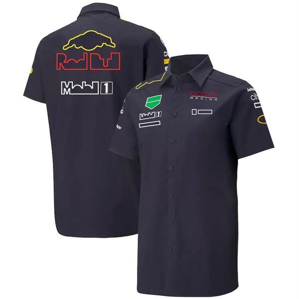 Fato de corrida F1 camisa POLO roupas de equipe homens e mulheres eventos casuais soltos de verão podem ser personalizados T-shirt de manga curta lapela shir172x