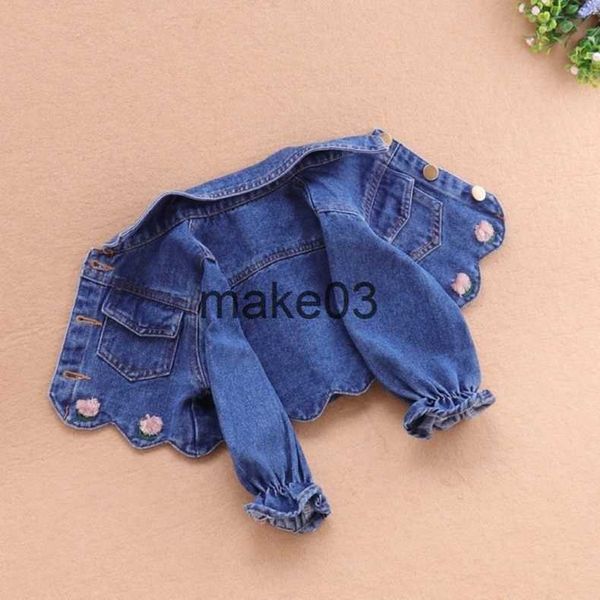 Jaquetas 05 Anos Meninas Primavera e Outono Jaqueta Jeans Curta Allmatch Jaqueta Princesa Roupa Exterior Infantil Com Pequeno Casaco Cardigã J230728