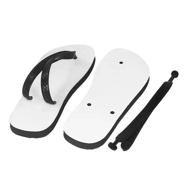 Großhandel PVC-Heimschuhe Sublimation leere Flip-Flops Wärmeübertragungsdruck Strandhausschuhe Freizeithausschuhe 0728