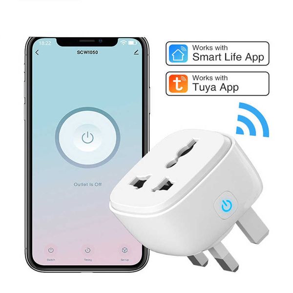 Smart Power Plugs Wi -Fi Smart Plug Power Socket с функцией времени Smart Life App Remote Control Home Power Strip Universal Travel Adapter HKD230727