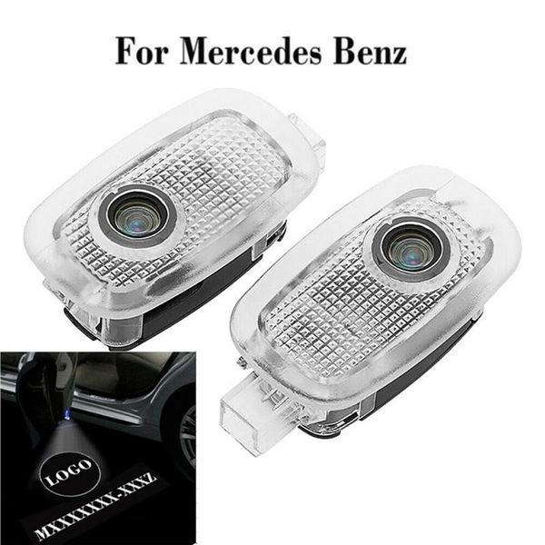 2pcs LED Araba Kapı Işıkları Logo Kapısı Nezaket LED Projektör Benz S W221 W447 C216 W216216E