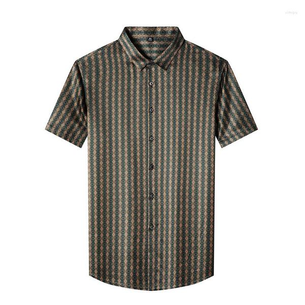 Мужские повседневные рубашки 2023 Летний принт цветов cottonsilk Рубашка бизнес-мода мужская размер M-XXXL B590901211