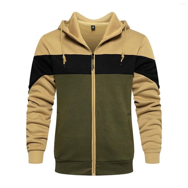 Erkek Hoodies Sweatshirtler Kış uzun kollu kapüşonlu kazak fermuarının üst düzey renkli gevşek kalın yapraklar jakı ceket siyah kazak sudader