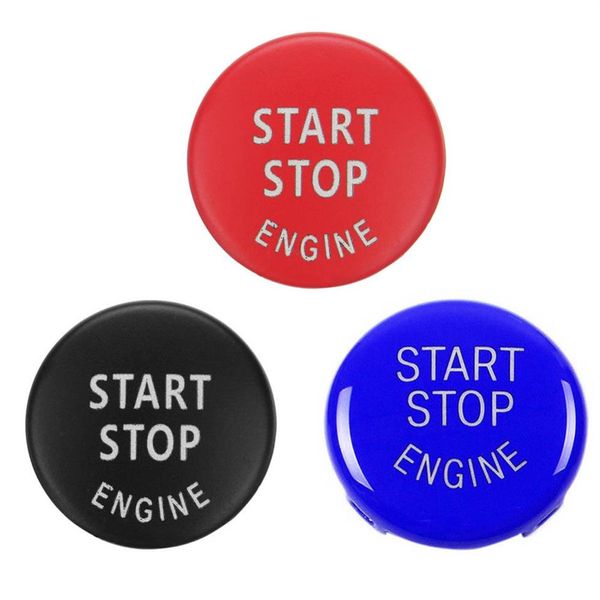 Botão de parada de partida do motor do carro Substituir acessórios de capa da chave Decoração de chave para BMW x1 x5 e70 x6 e71 z4 e89 3 5 séries e90 e91 e60242c