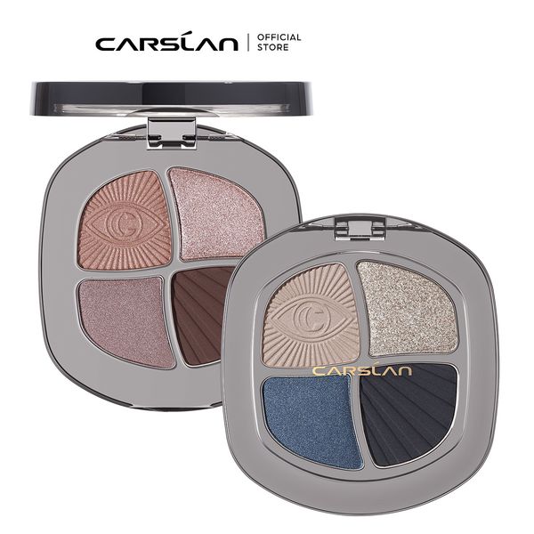 Paleta de Sombras CARSLAN Smart Big Eyes 4 Cores Azul Verde Marrom Nude Matte Shimmer Glitter Smoky Eye Shadow Makeup Longlasting 230727