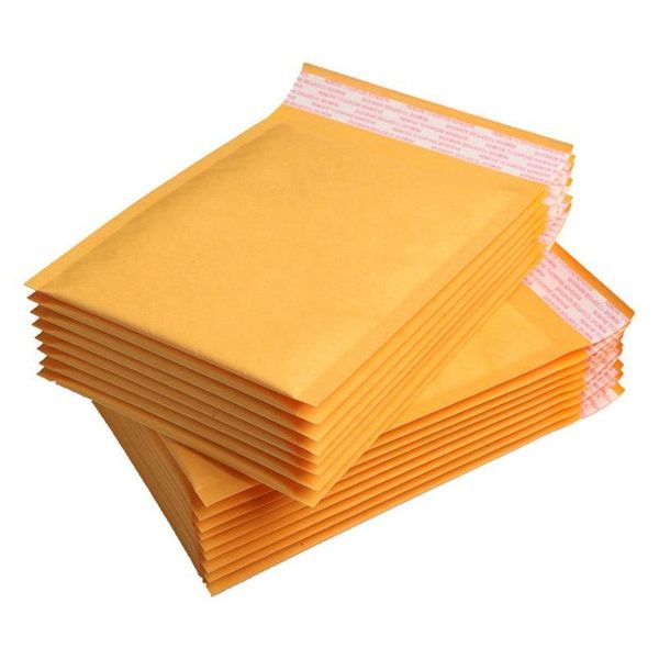 Sacs de courrier Papier Kraft Enveloppes à bulles Papiers Emballage Enveloppes rembourrées Navire Enveloppe à bulles Sac de rangement pour courrier Drop Delivery Office Otma3