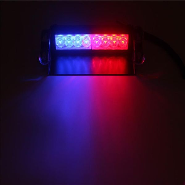 8 LED-Notblinker für PKW und LKW, Sonnenblende, LEDs, Blitzwarnleuchten, Polizei-Blitzlicht, 3 Blinkmodi, 12 V, D2 0274 W