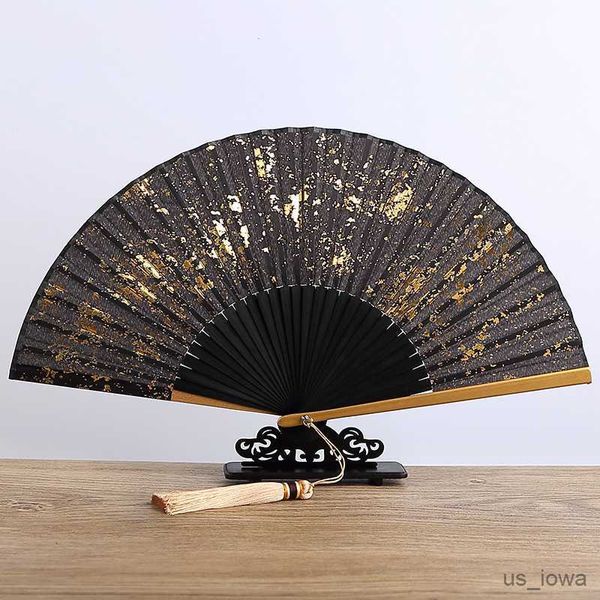 Prodotti in stile cinese Ventaglio pieghevole in stile cinese Ventaglio pieghevole in bambù Danza regalo di nozze Decorazioni per la casa Ventaglio scintillante con nappe R230728