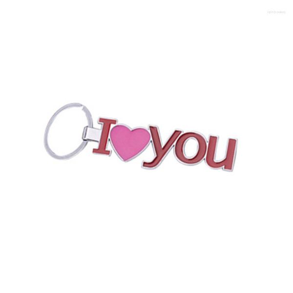 Portachiavi che vendono metallo creativo I Love YOU English Letter Keychain Car Pendant Gift