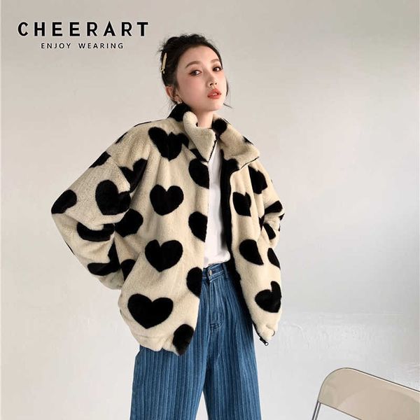 Женский меховой мех Cheerart Beige Fauxe Fur Pav