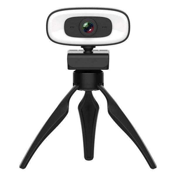 Webcams Grau Rotativo Portátil com Microfone Reunião Desktop Laptop Computador Webcam Câmera Grande Angular Gravação de Vídeo