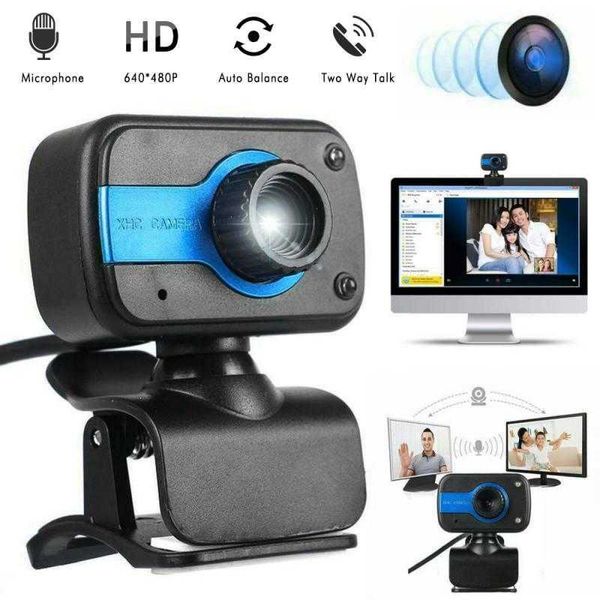 Webcam Webcam 480P Webcam completa Fotocamera per computer Microfono per assorbimento acustico per computer Notebook Laptop PC Desktop