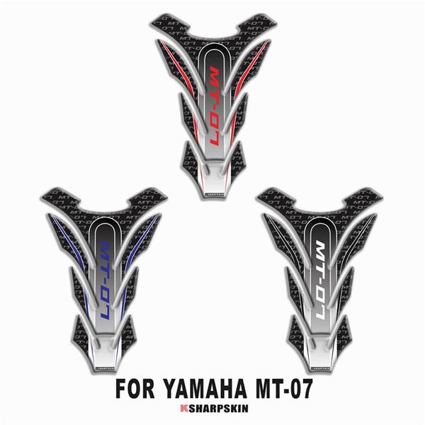 Adesivos de espinha de peixe de motocicleta decalques decorativos coloridos almofada de proteção do tanque de combustível do corpo para YAMAHA MT-07232H