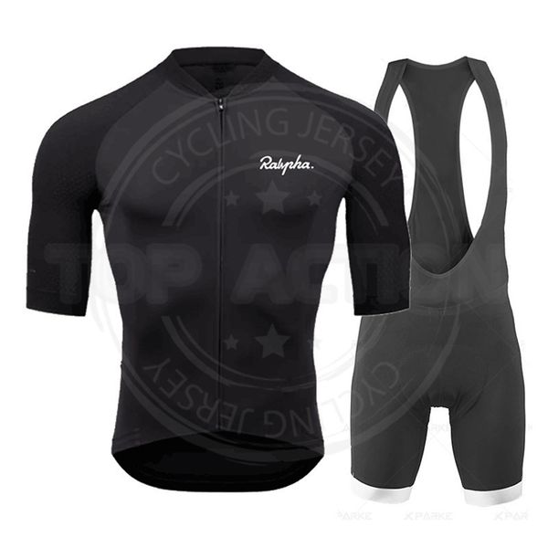 Camisas de ciclismo Tops Camisa de verão Raphaful Team Man Set MTB Racing Bicycle Clothing Respirável Mountain Bike Clothes Sportwears 230728
