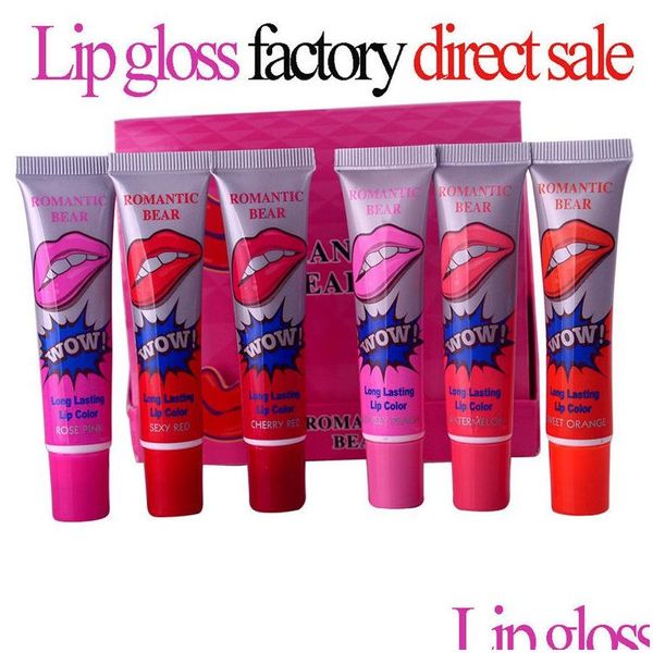 Diğer Sağlık Güzellik Öğeleri Romantik Ayı Lipgloss Uzun Kalıcı Dudak Gloss Sihirli Renk Gözyaşı