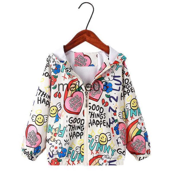 Jacken Little Maven 2022 Baby Mädchen Jacke Mantel Frühling und Herbst Outwear Freizeitkleidung Alphabet für Kinder Schöne Hoodie 27 Jahre J230728