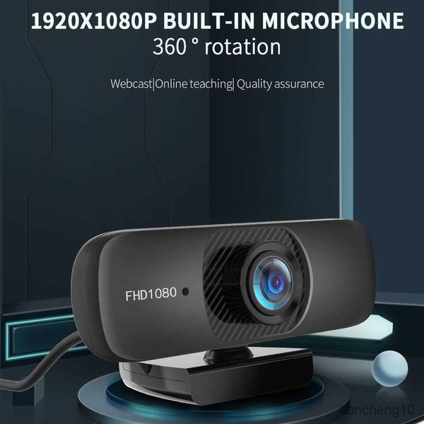 Webcams 1080P Webcam Webcam com Microfone Web PC Camera Computer Camera Wide Angle Webcam para PC R230728