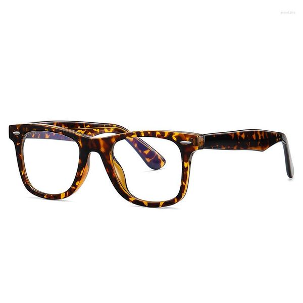 Occhiali da sole Occhiali da sole retrò con blocco della luce blu Donna Donna TR90 Trasparente Cornice quadrata nera Uomo Lente trasparente Acetato