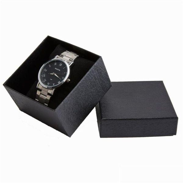 Caixas de embalagem Caixa de relógio Presente de papelão Relógios de pulso Pulseira Pulseira Estojos para joias Presente de Natal Organizador de entrega direta Escritório Sch Ot4Rp