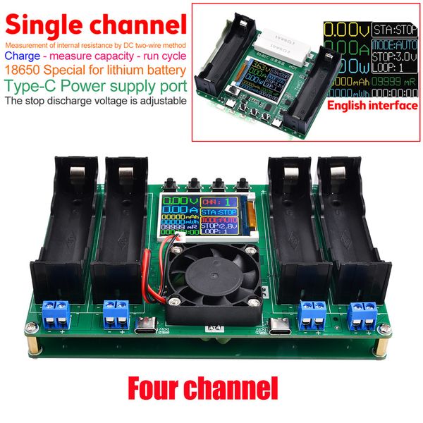 Altri strumenti elettrici 18650 Tester di capacità della batteria al litio Tester automatico di resistenza interna MAh MWh Modulo rilevatore di potenza della batteria digitale 230728