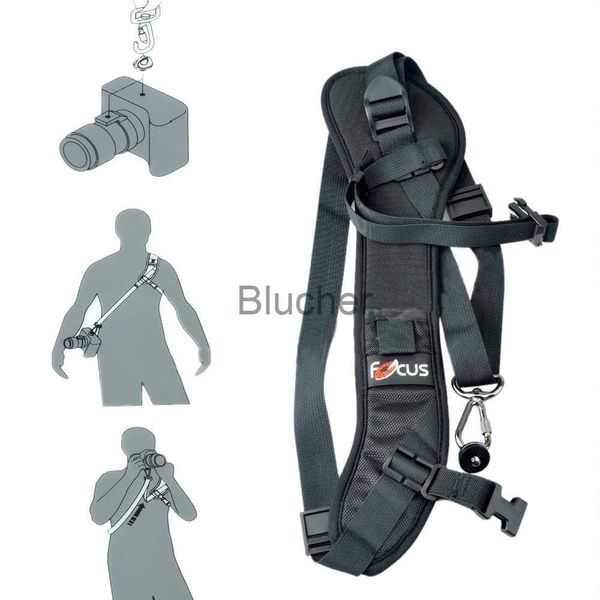 Acessórios para bolsa de câmera Foco de alta qualidade F1 Quick Carry Speed Sling Soft Shoulder Sling Belt Neck Strap Para Canon Nikon Camera DSLR Black x0727