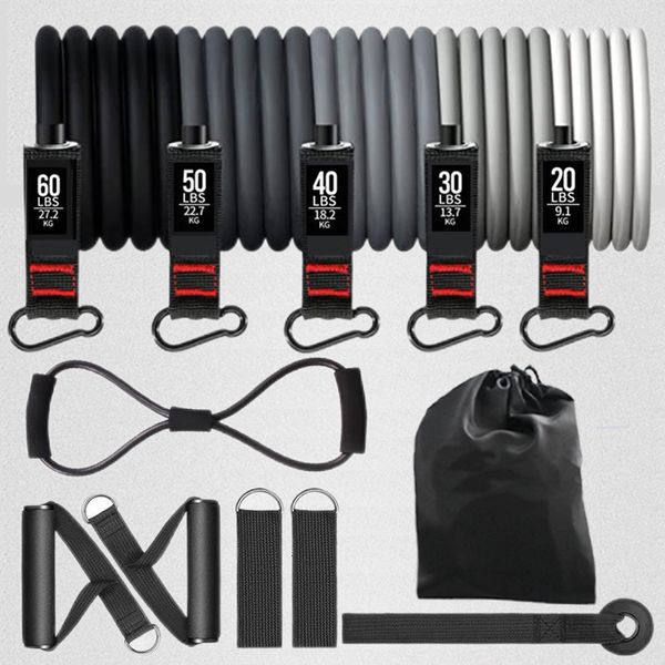 Direnç Bantları Fitness Egzersizleri Direnç Bantları Set Elastik Tüp Halat Yoga Band Eğitim Egzersiz Ekipmanları Ev Kilo Gym Accessory 230729