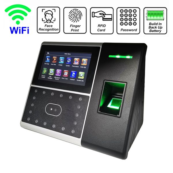 Sistema di riconoscimento Iface302 Batteria WiFi Rilevamento facciale biometrico Impronta digitale Gestione presenze dipendente Dispositivo orologio elettronico 230727