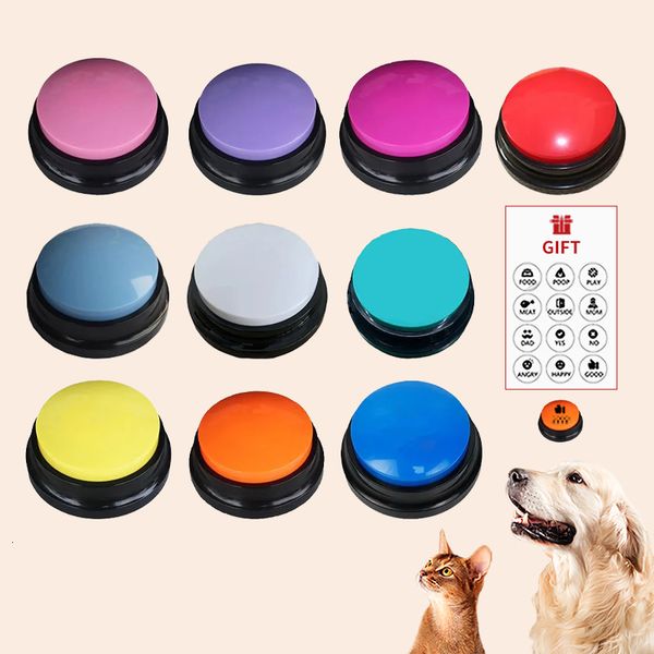 Conjunto de botões Noise Maker Botão falante gravável Brinquedos para cães interativos para crianças Botões de comunicação para animais de estimação Treinamento para cães Resposta Acessórios para cães 230728