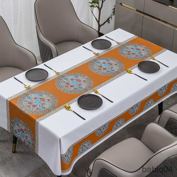 Toalha de mesa Toalha de mesa de cozinha à prova d'água Capa de mesa de café Quarto Vento Toalha de mesa retangular Decoração de casamento R230726