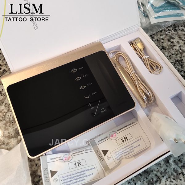 Conjunto de kit de maquiagem permanente digital para máquina de tatuagem Dispositivo MTS profissional Fornecimento de motor Siwss para sobrancelha labial 230728