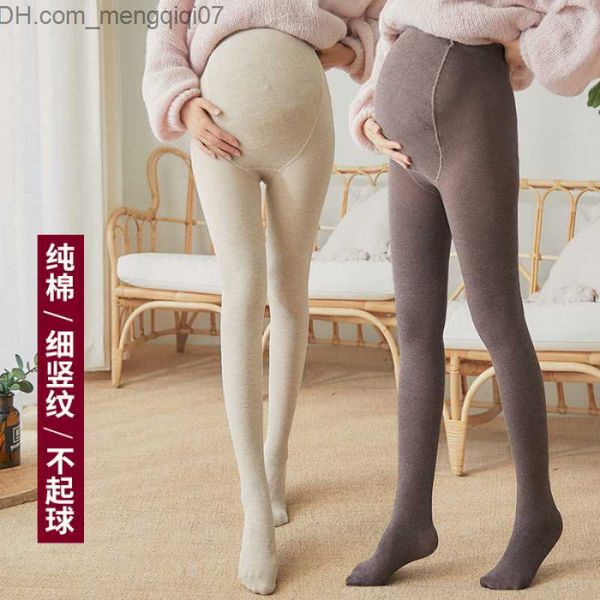 Vestidos de maternidade 501 # estilo japonês tricô mulheres grávidas apertado ajustável abdominal meia-calça mulheres grávidas outono inverno mulheres grávidas inferior Z230728