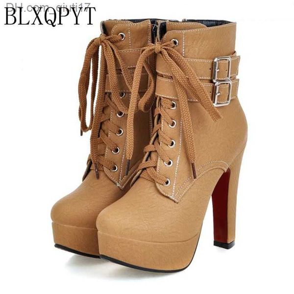 Stivali BLXQPYT Taglie grandi 33-47 Stivaletti senza spalline Moda donna Stivaletti Sexy Tacchi alti Primavera Estate Inverno Scarpe da donna X-2 Z230728