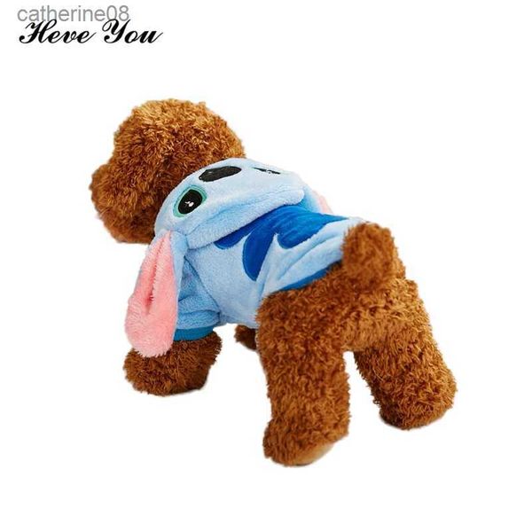 Heve You Kleidung für kleine Hunde Outfits Stitch Hundekleidung Niedlicher Totoro Warmer Haustier-Hundemantel und Welpen-Chihuahua-Kleidung XS~XXL L230621